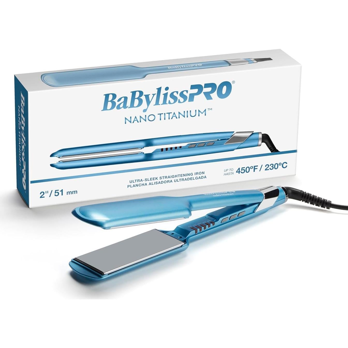 Plancha de Pelo BabylissPRO Ultra Lisa 2" Nano Titanio