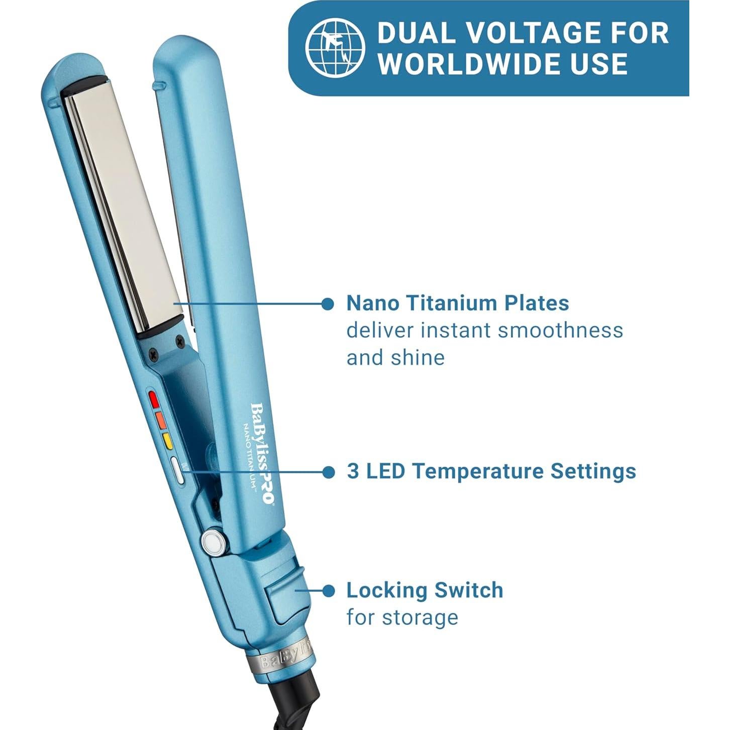 BaBylissPRO Nano Titanium Herramientas Compactas 1"