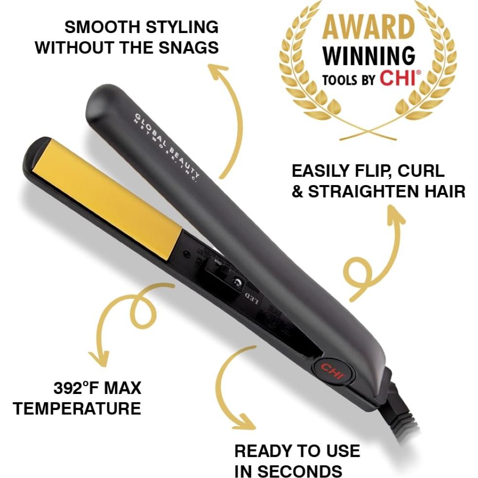 Plancha de Cerámica CHI GF1001AMZ 1" (2.54 cm) Negra