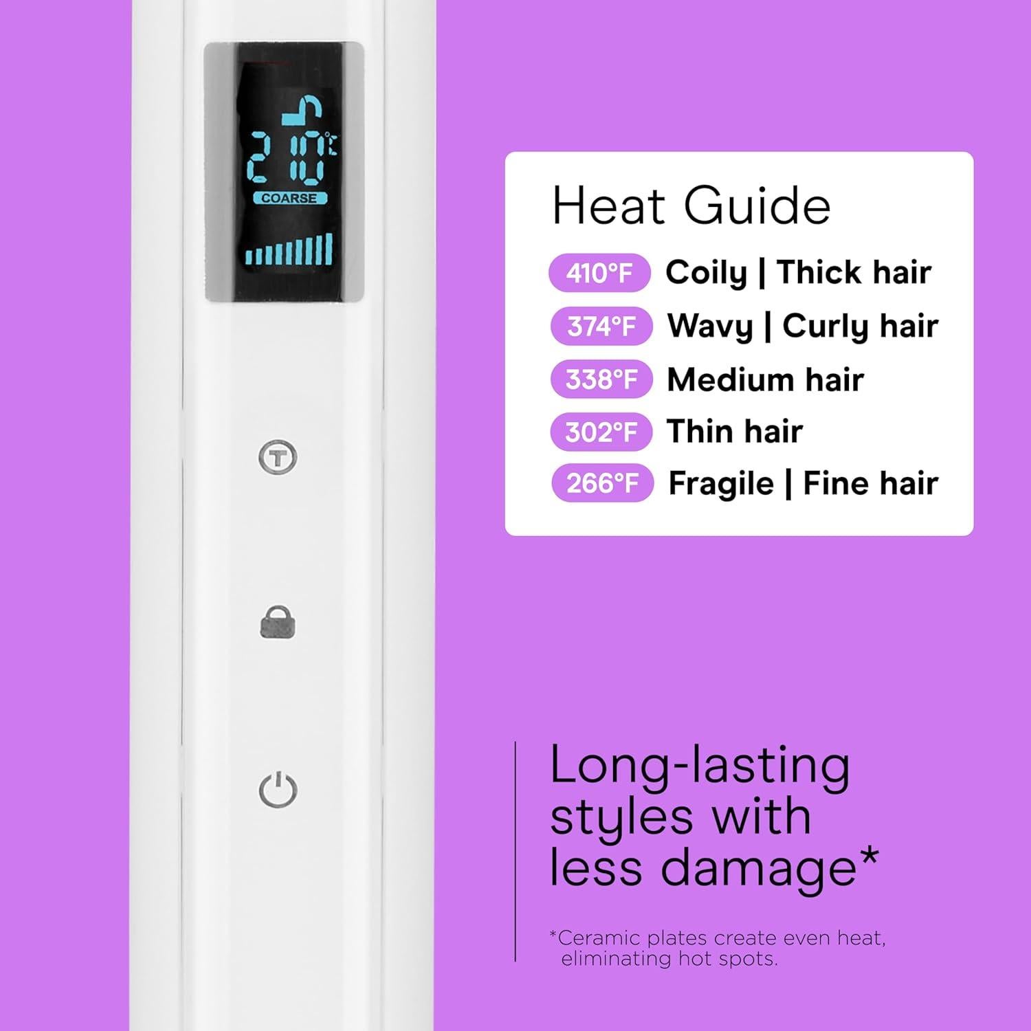 Plancha de Cerámica Doble Conair CS224, 1 Pulgada, 5 Temperaturas