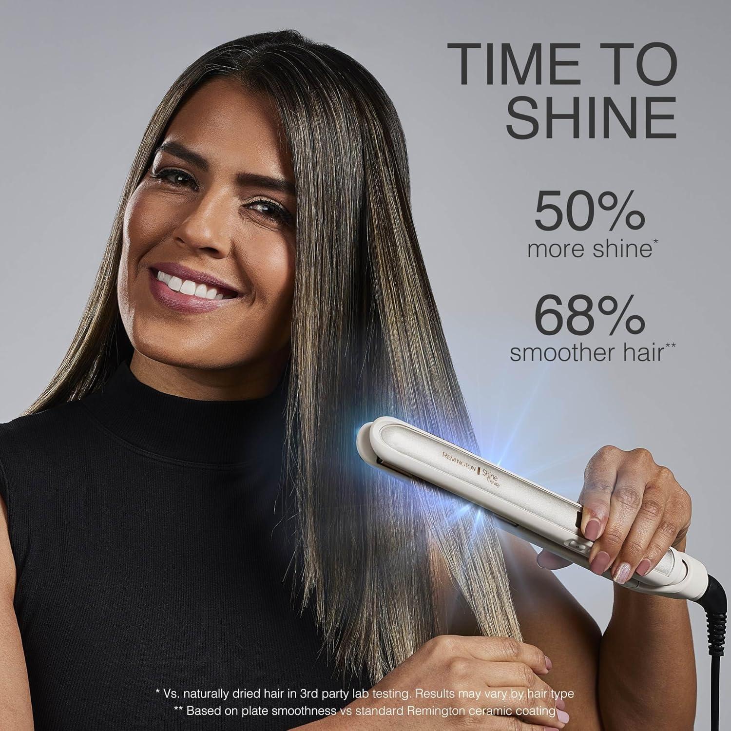 Plancha de Pelo Remington Shine Therapy 1" Cerámica Profesional