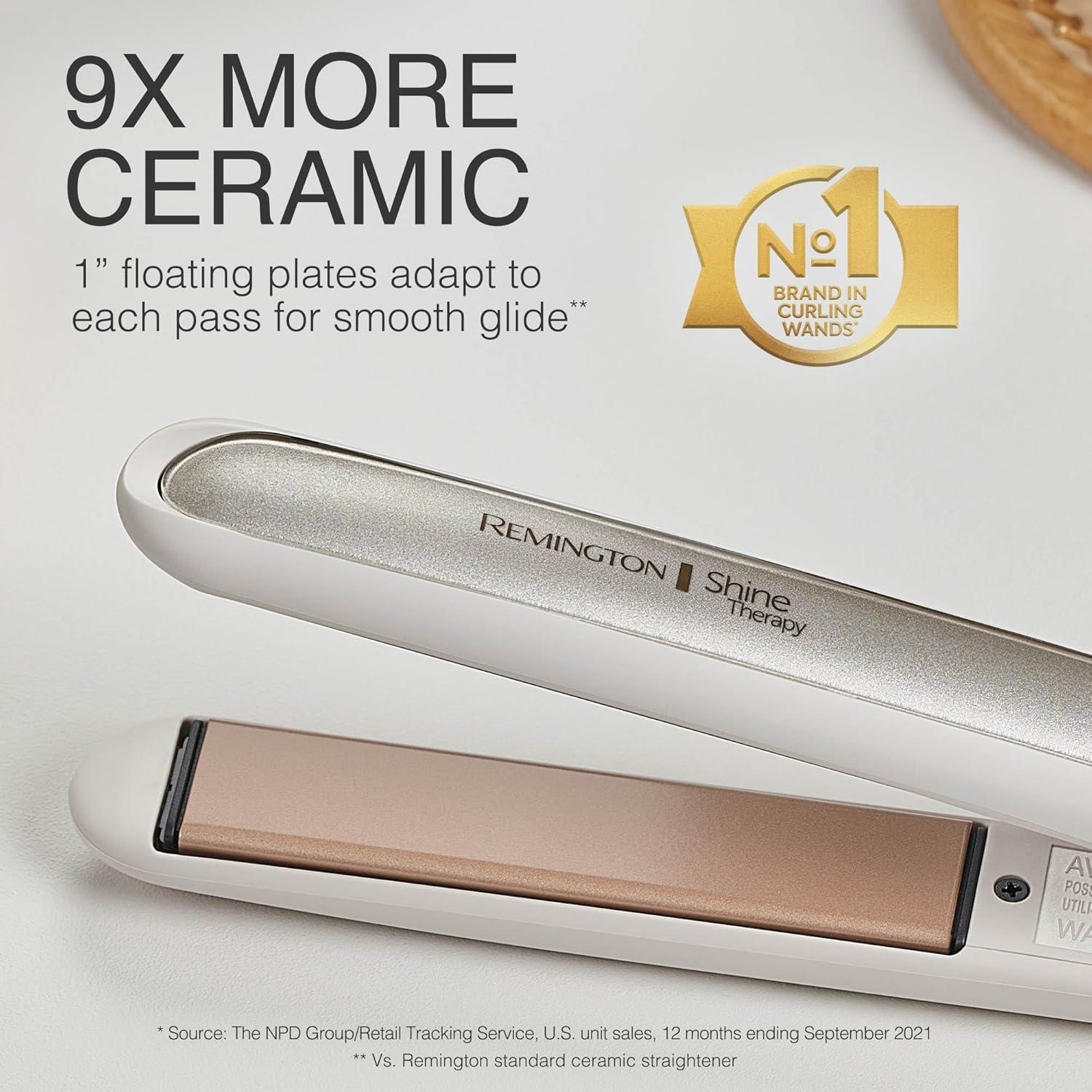 Plancha de Pelo Remington Shine Therapy 1" Cerámica Profesional