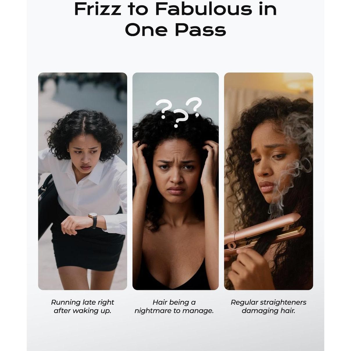 Plancha de Pelo Titanio 100% Puro VANESSA LM-133 5 cm