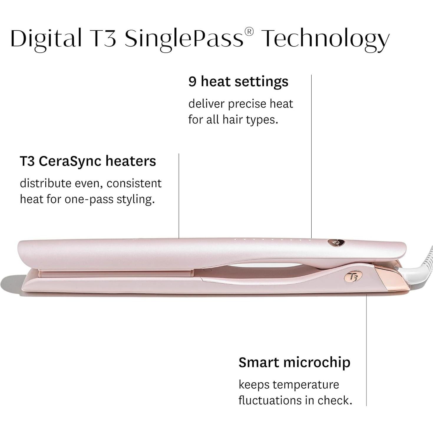 Plancha Profesional T3 Micro SinglePass Smooth X 30cm Cerámica