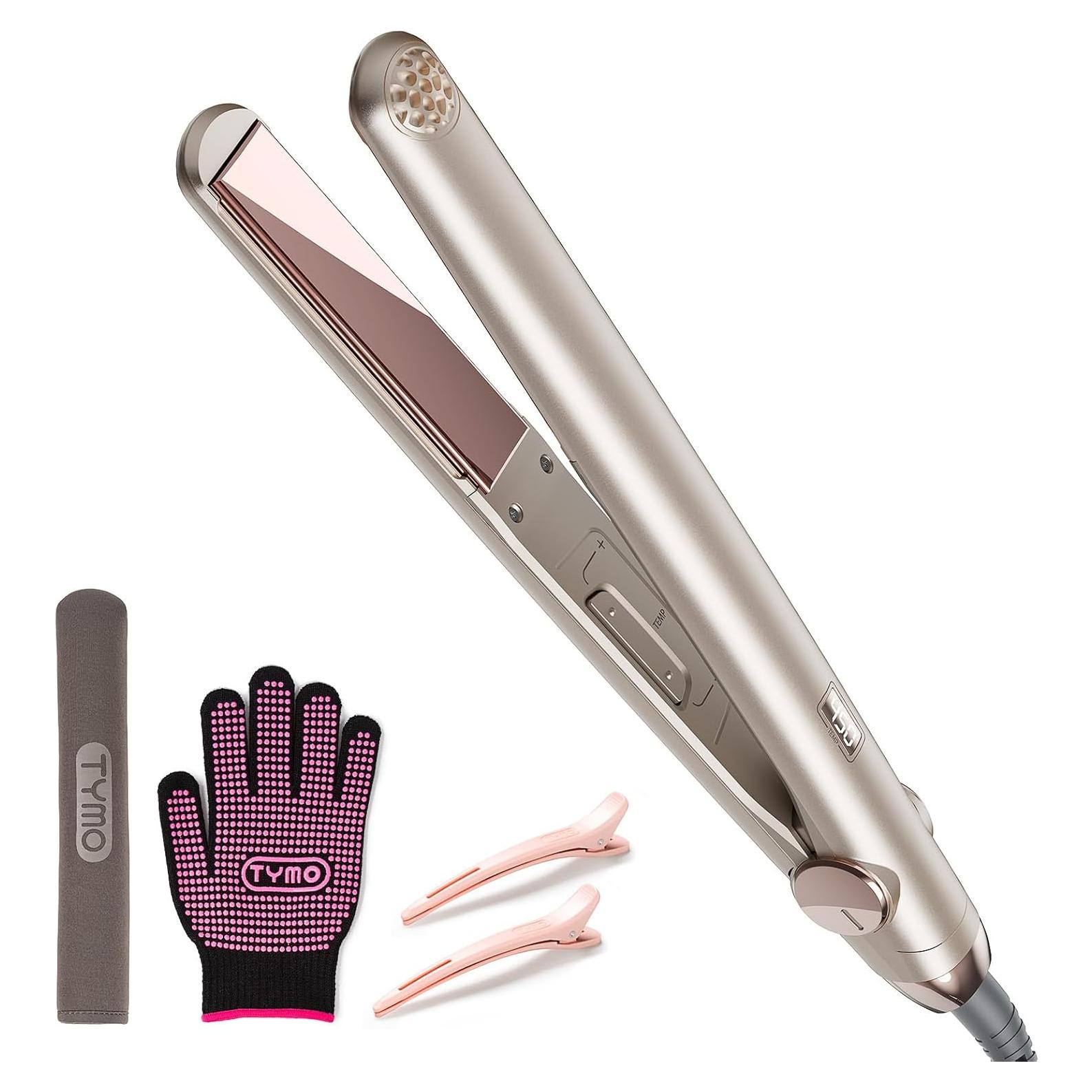 Plancha de Pelo TYMO Titanio 1" Profesional Viaje 32 Temperaturas