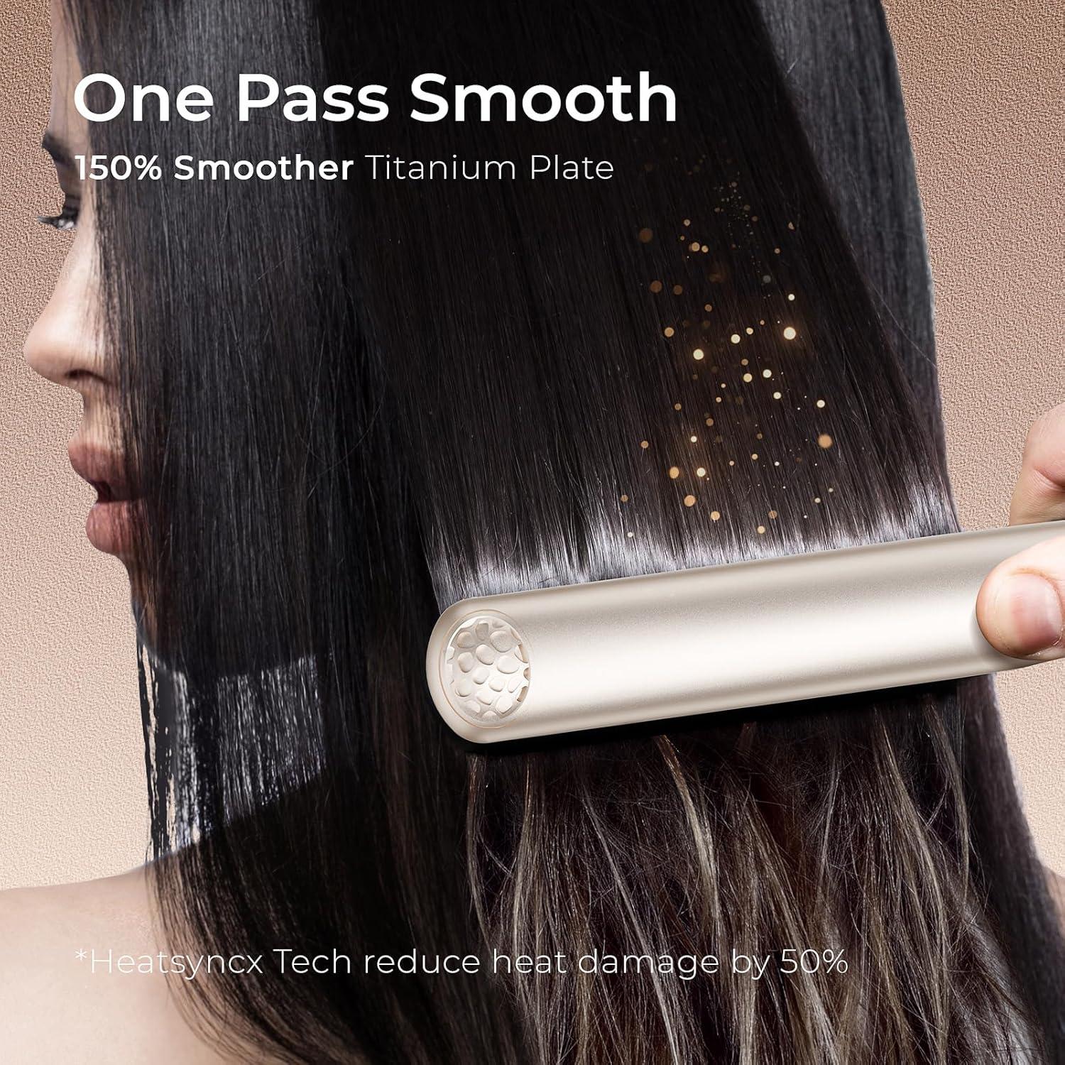 Plancha de Pelo TYMO Titanio 1" Profesional Viaje 32 Temperaturas