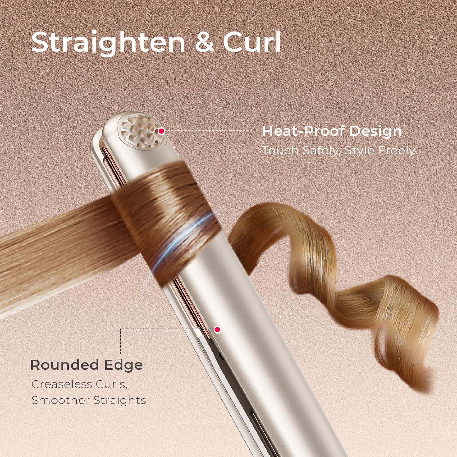 Plancha de Pelo TYMO Titanio 1" Profesional Viaje 32 Temperaturas