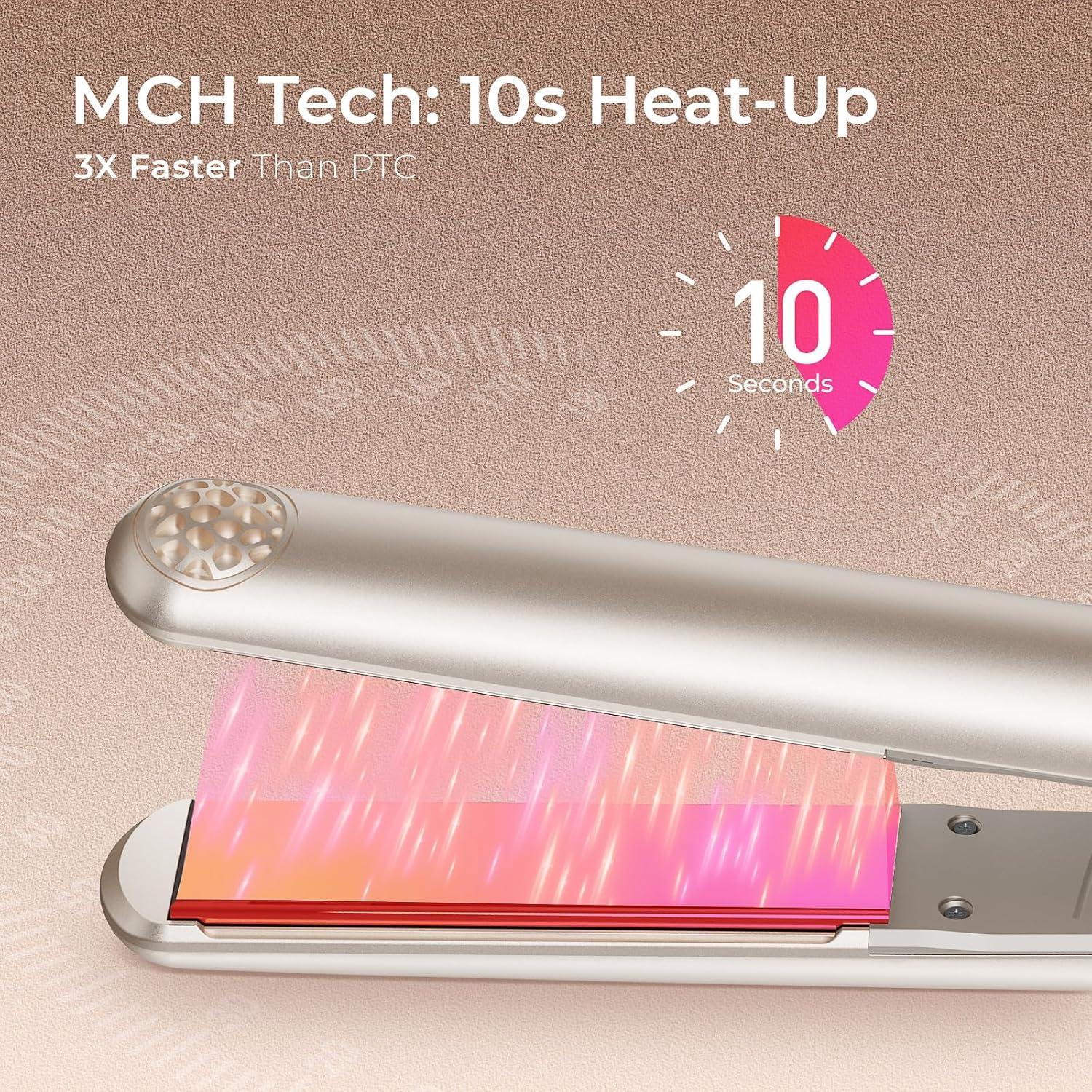 Plancha de Pelo TYMO Titanio 1" Profesional Viaje 32 Temperaturas