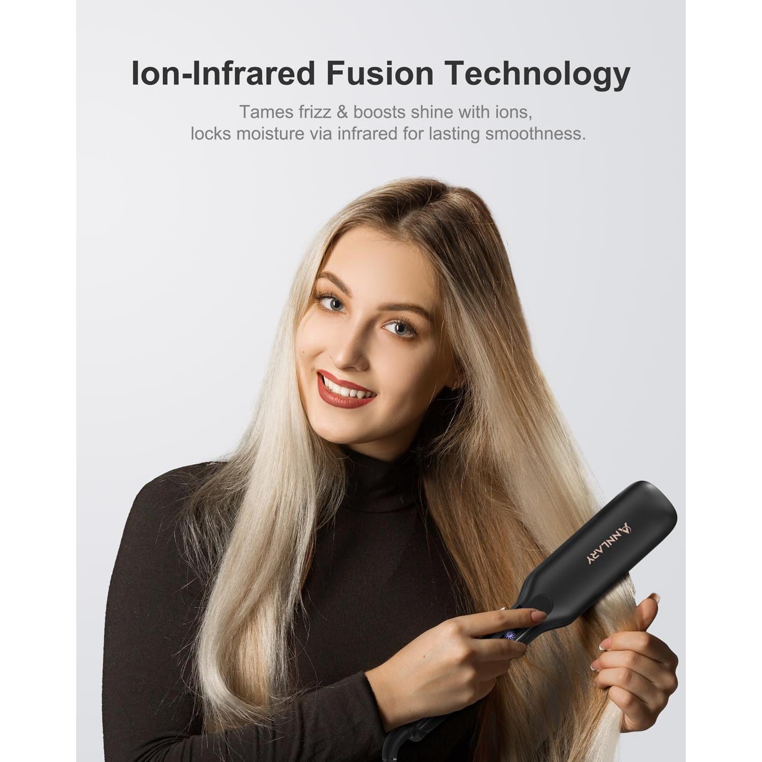 Plancha de Pelo Annlary S3207W 1.75" Infrarroja y Iónica