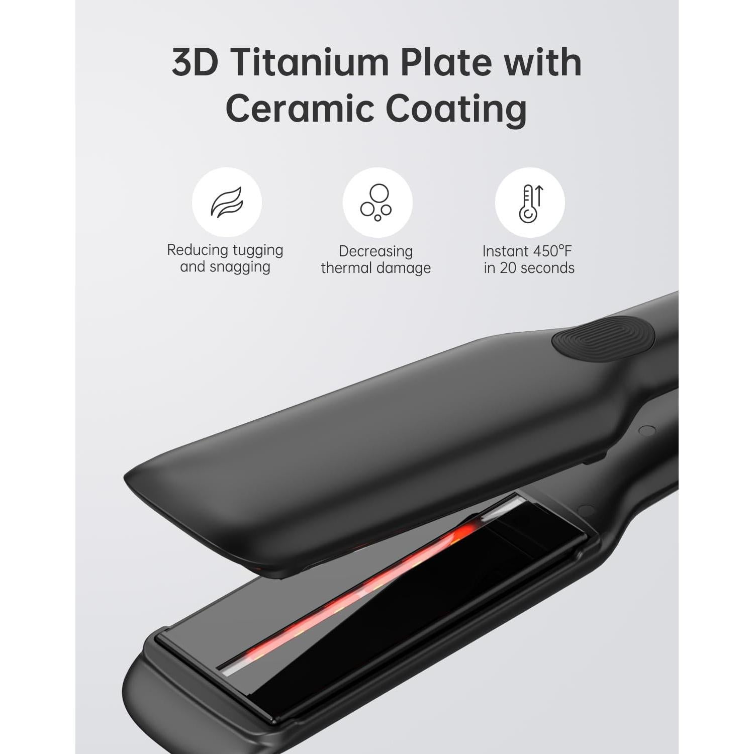 Plancha de Pelo Annlary S3207W 1.75" Infrarroja y Iónica