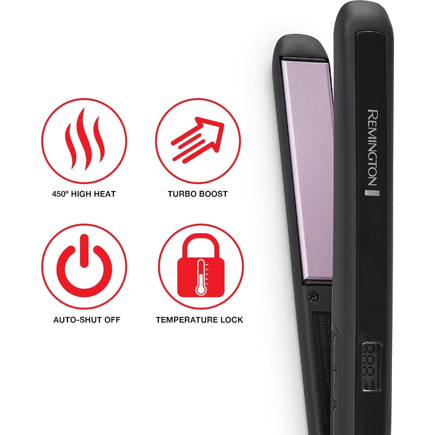 Plancha Alisadora Remington S5502 1" Cerámica Titanio