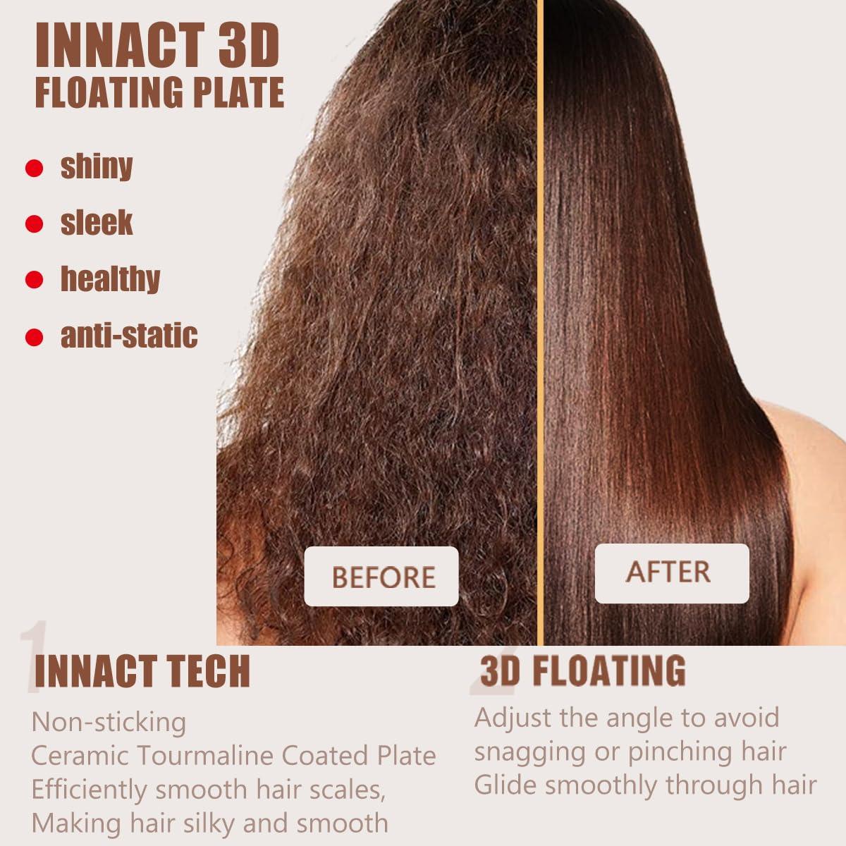 Plancha de Pelo NITION Cerámica Tourmalina 1" 232°C Doble Voltaje