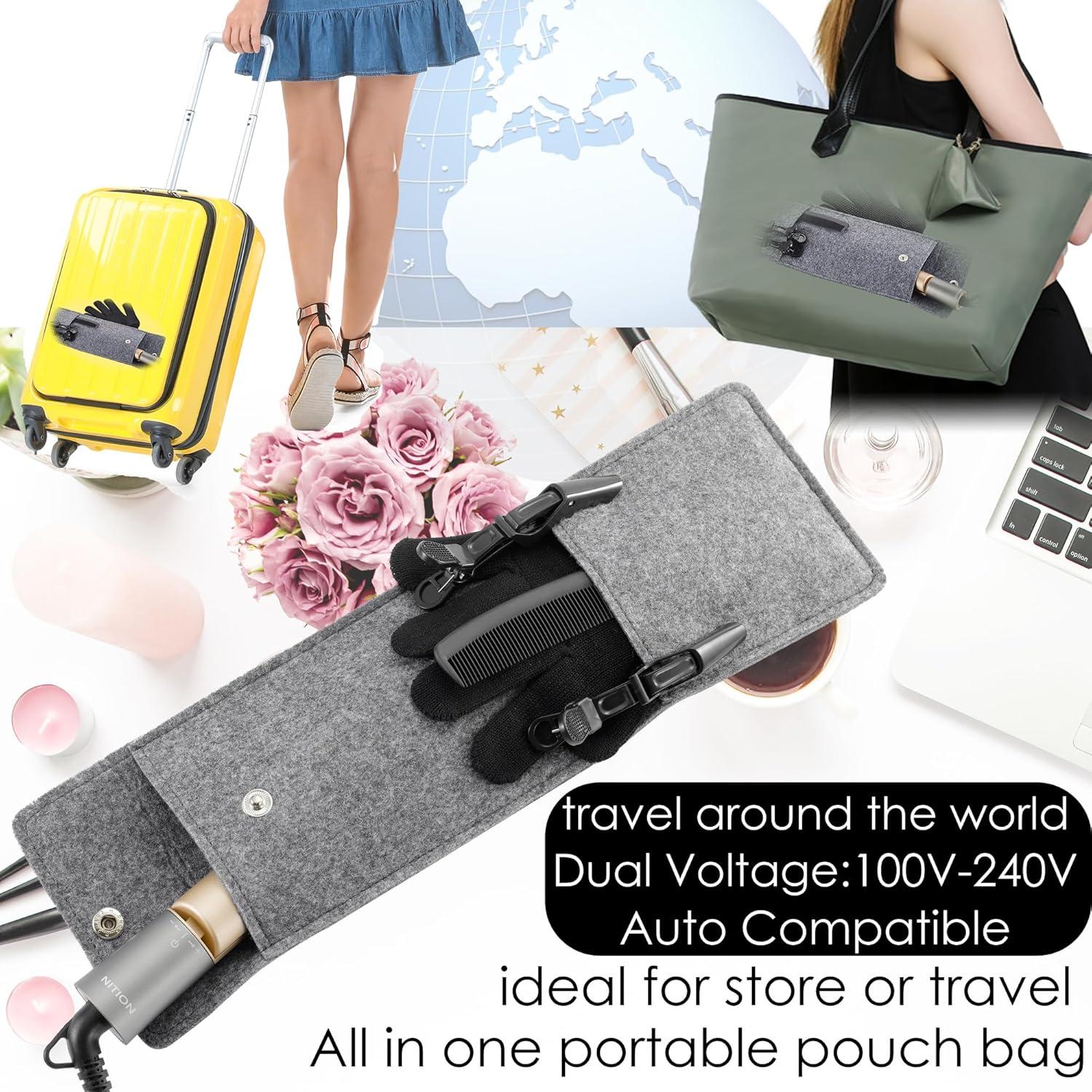 Plancha de Pelo NITION Cerámica Tourmalina 1" 232°C Doble Voltaje