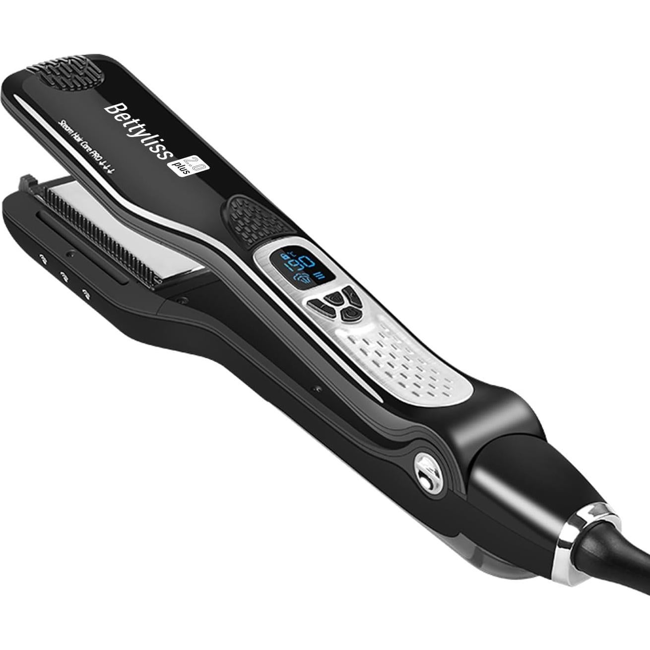 Plancha de Pelo de Vapor Bettyliss Profesional 30.48cm Negro