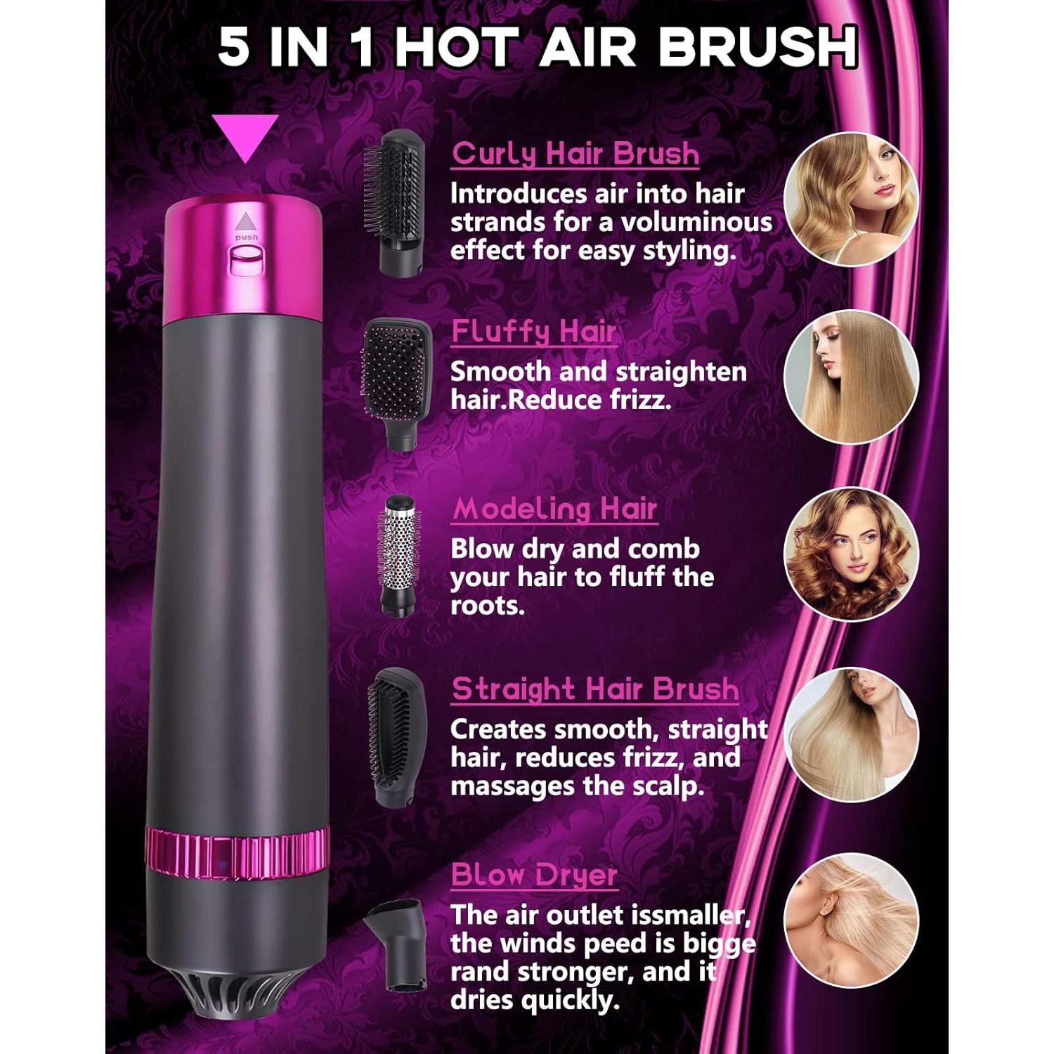 Cepillo Secador de Cabello 5 en 1 VASONNI Iones Negativos