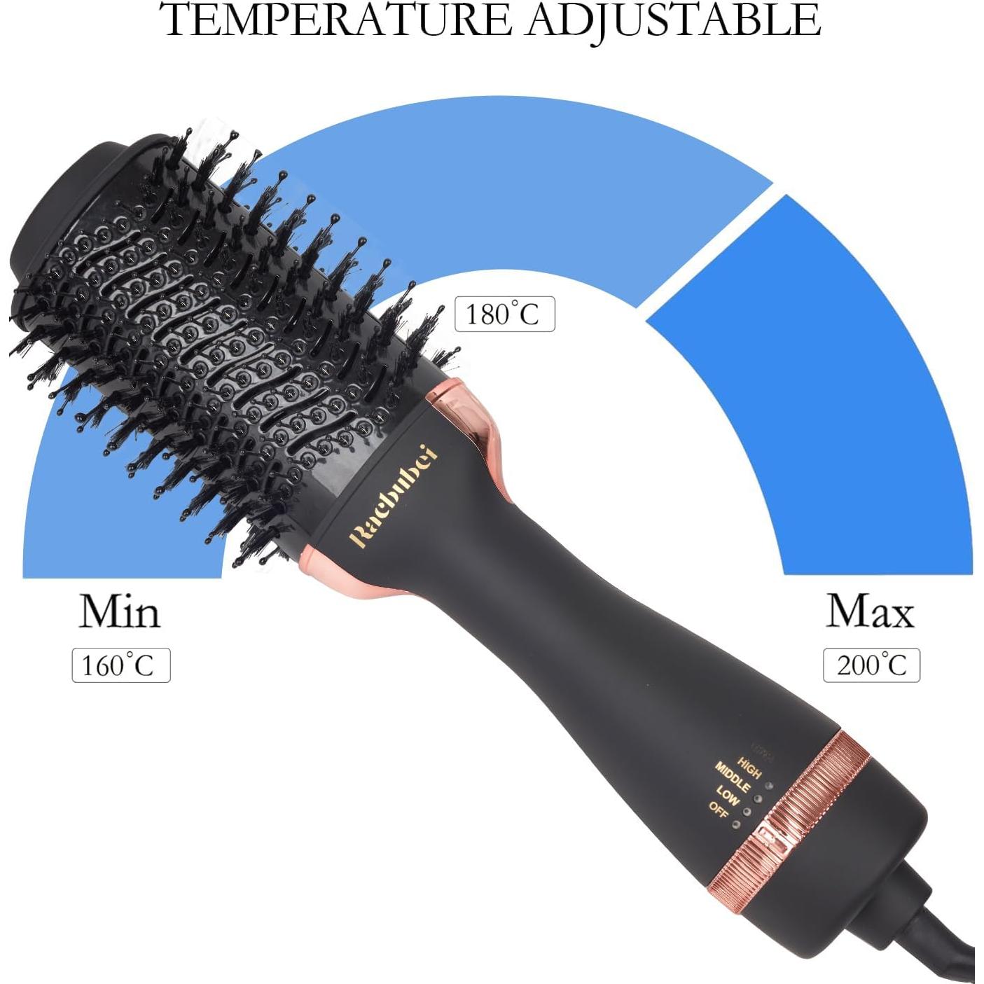 Cepillo Secador de Cabello Nothers 3 Niveles Calor Iónico Negro