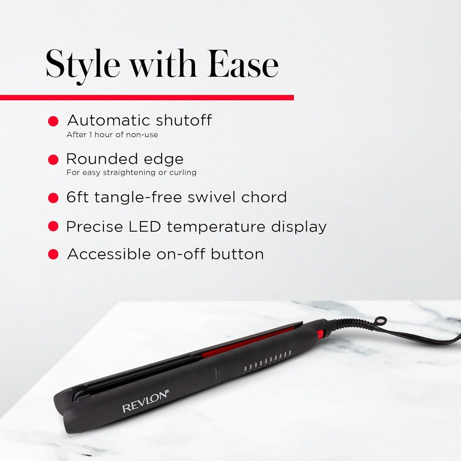 Plancha de Pelo Revlon SmoothStay 1" Cerámica con Aceite de Coco