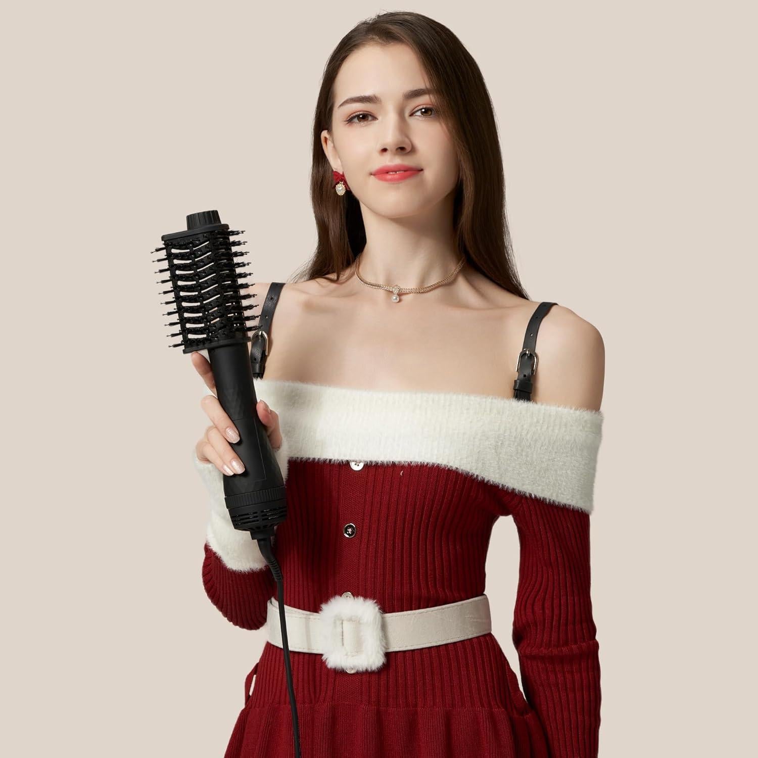 Cepillo Secador AINA 2-en-1 60MM Titanio 3 Calores 110V