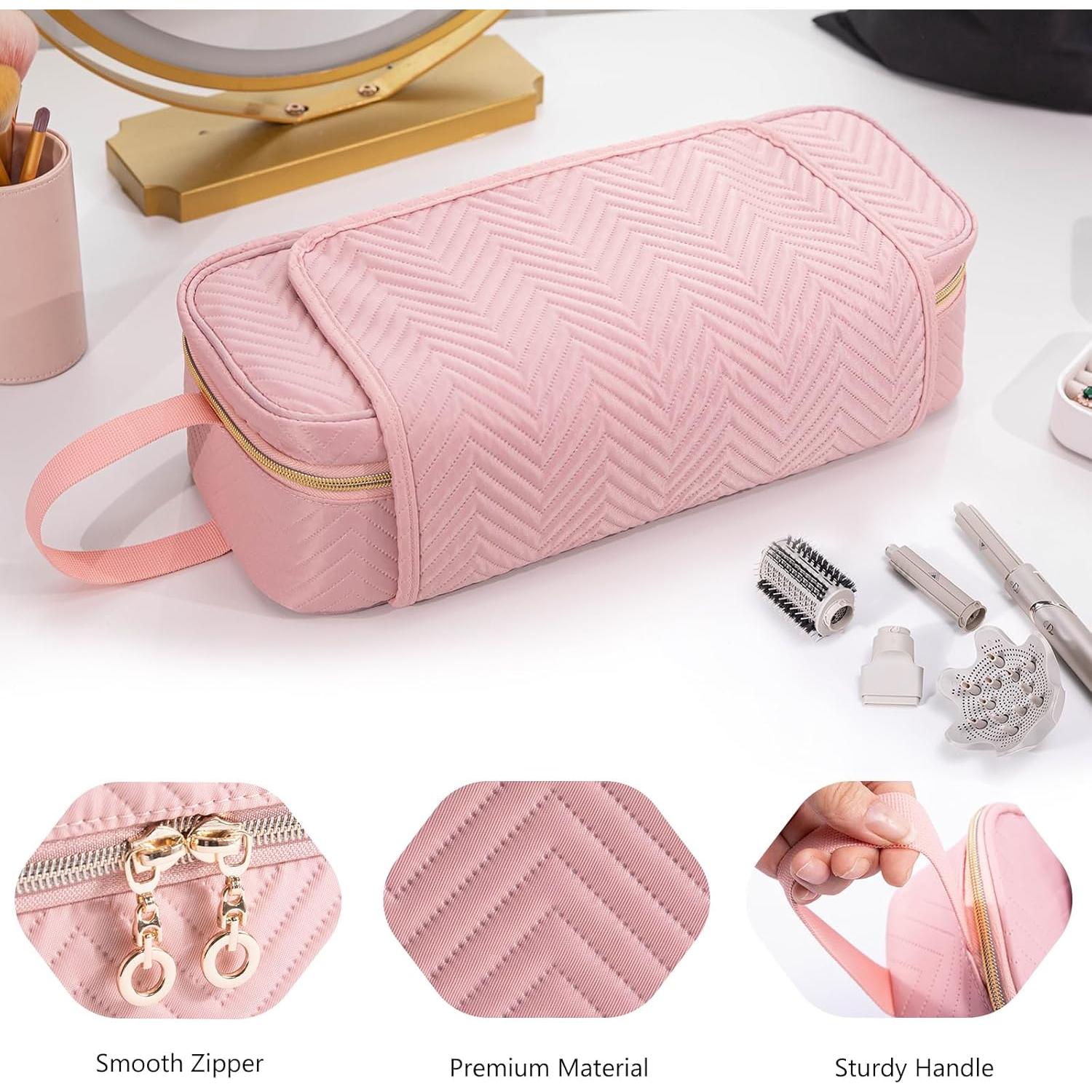 Bolsa de Viaje 2EN1 ELCUPA para Herramientas de Cabello Rosa