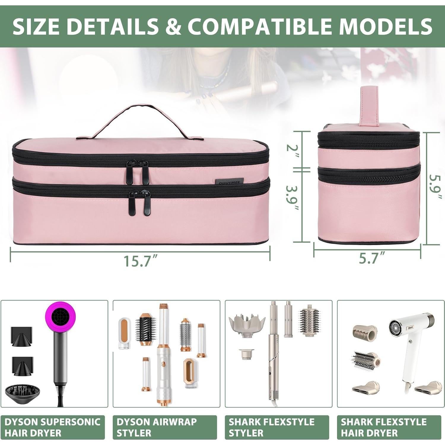 Funda de Viaje Doble Capa OUUTMEE para Secador y Estilizador