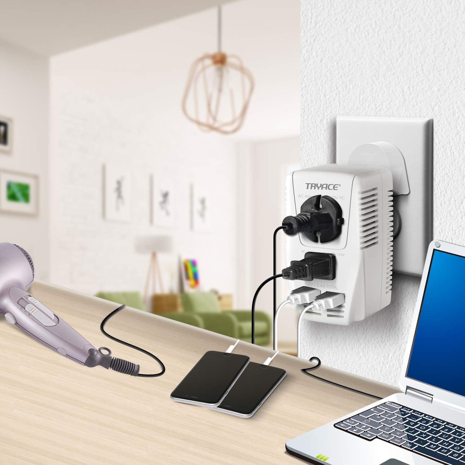 Convertidor de Voltaje 2000W TryAce 220V a 110V con USB