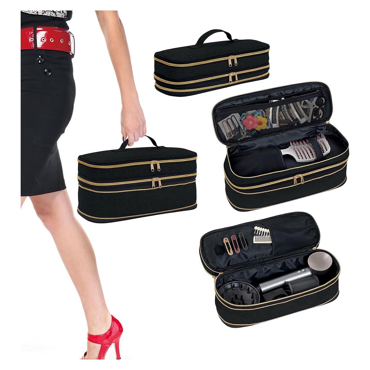 Funda de viaje UOZL para secador de pelo y herramientas de cabello