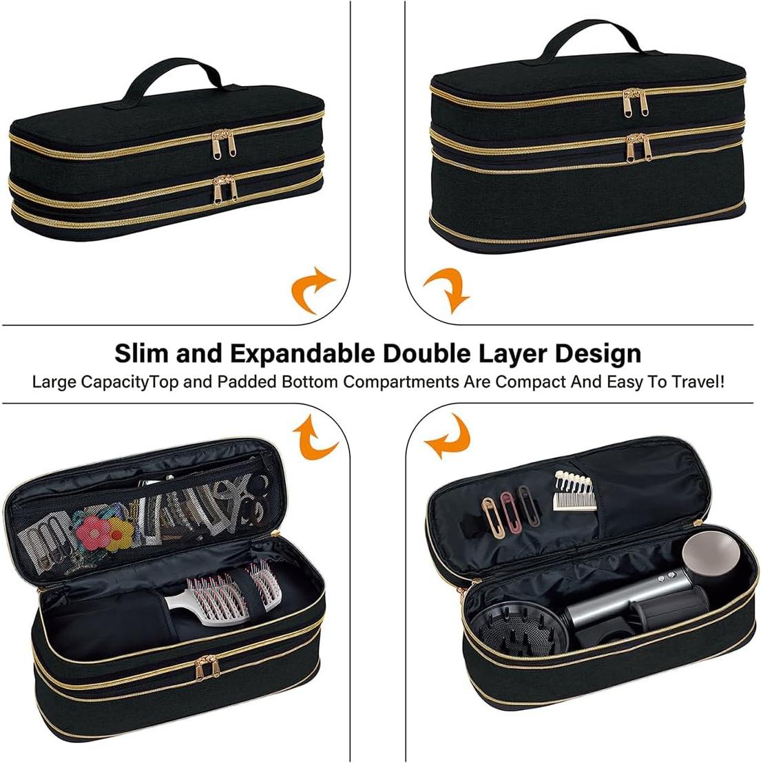 Funda de viaje UOZL para secador de pelo y herramientas de cabello