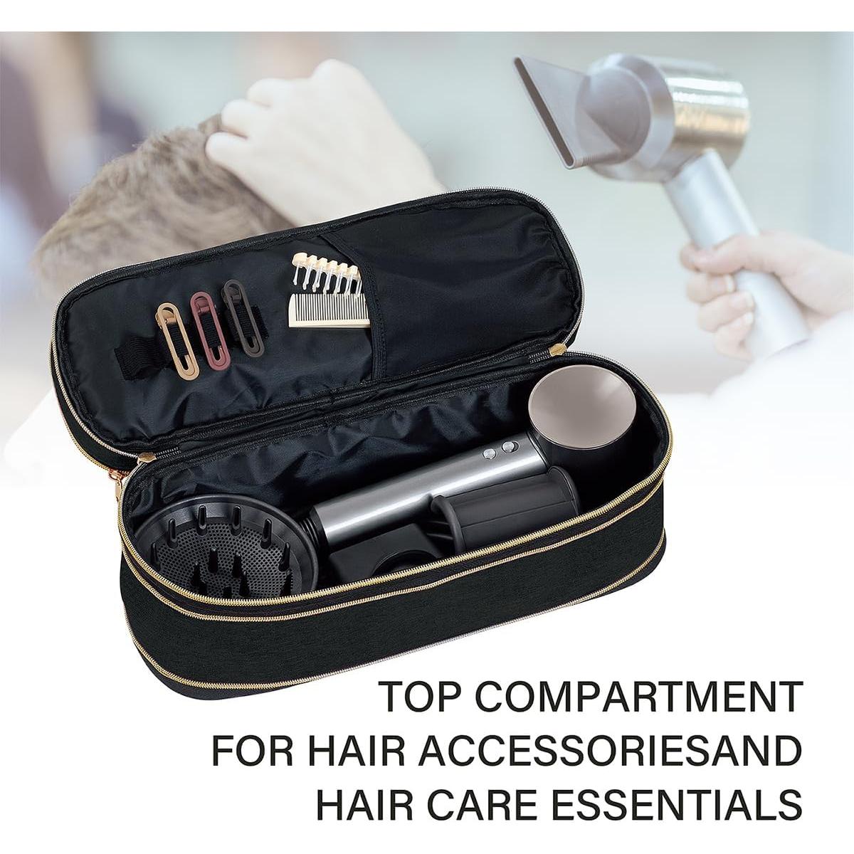 Funda de viaje UOZL para secador de pelo y herramientas de cabello