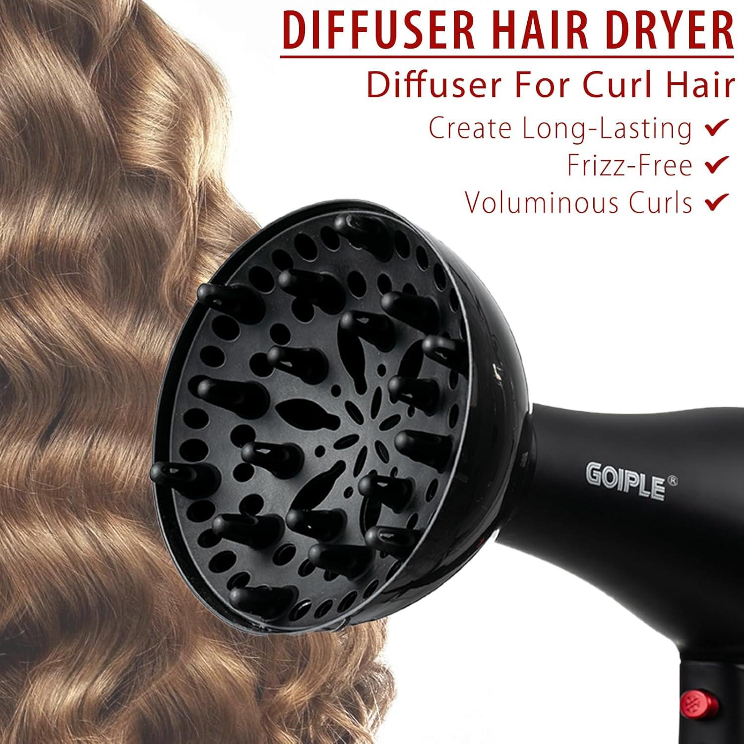 Kit Secador de Cabello 1800W Lockmio 13 Piezas Iónico Profesional