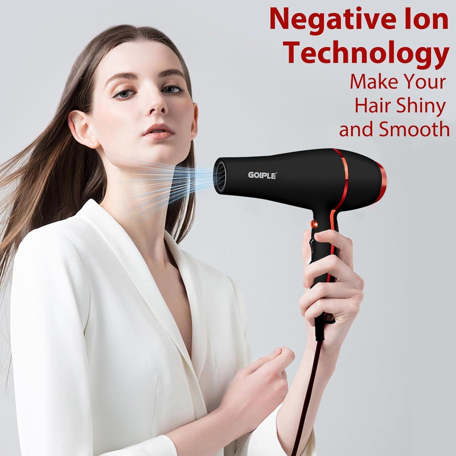 Kit Secador de Cabello 1800W Lockmio 13 Piezas Iónico Profesional