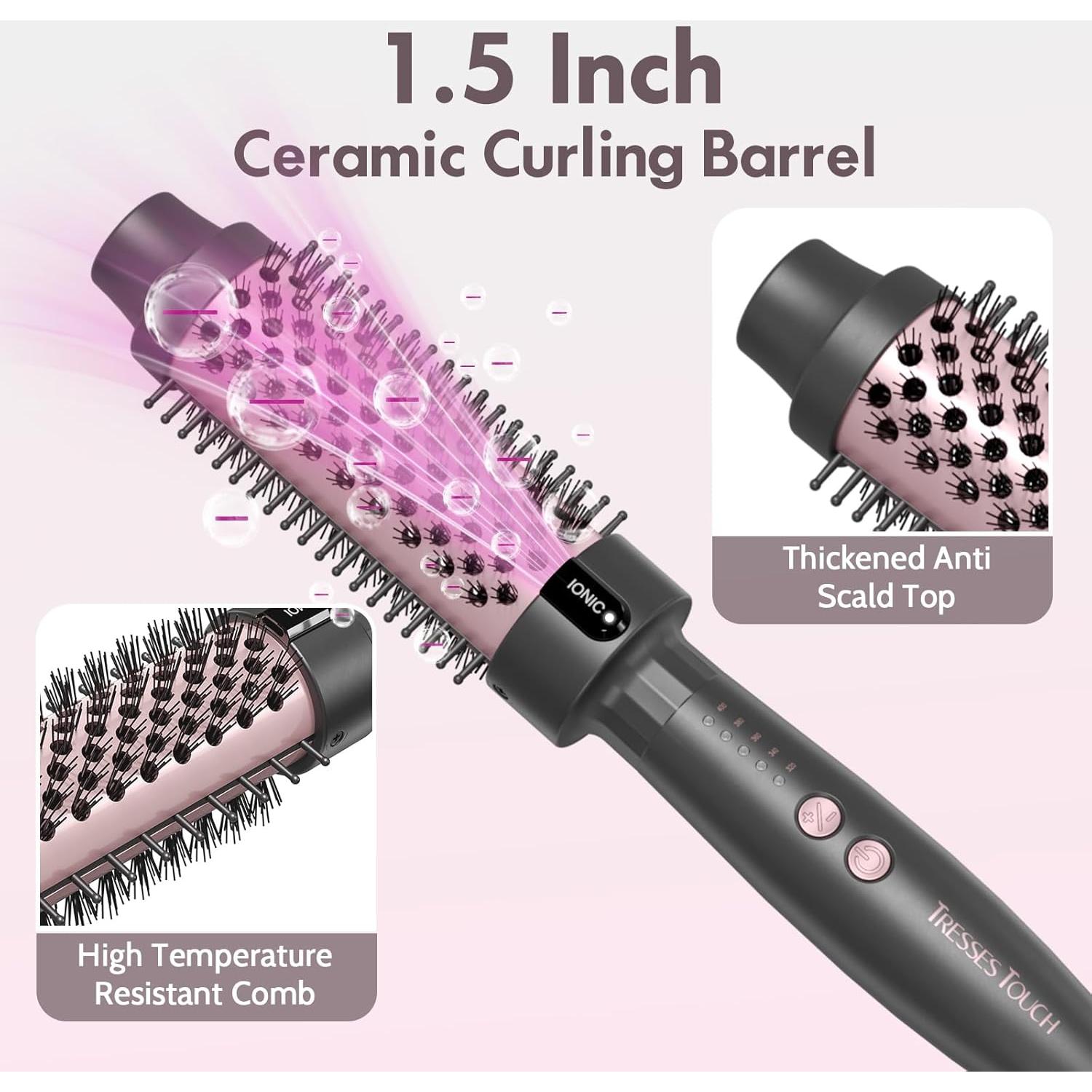 Cepillo Térmico Tresses Touch 1.5" Iones Negativos 5 Temperaturas