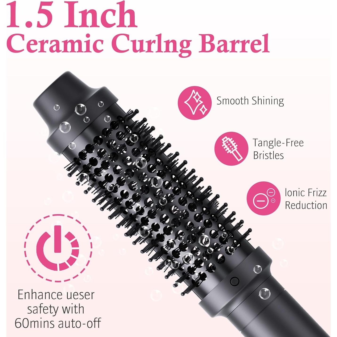 Cepillo Térmico DAILYLIFE 1.5" con Iones Negativos y Calor Rápido