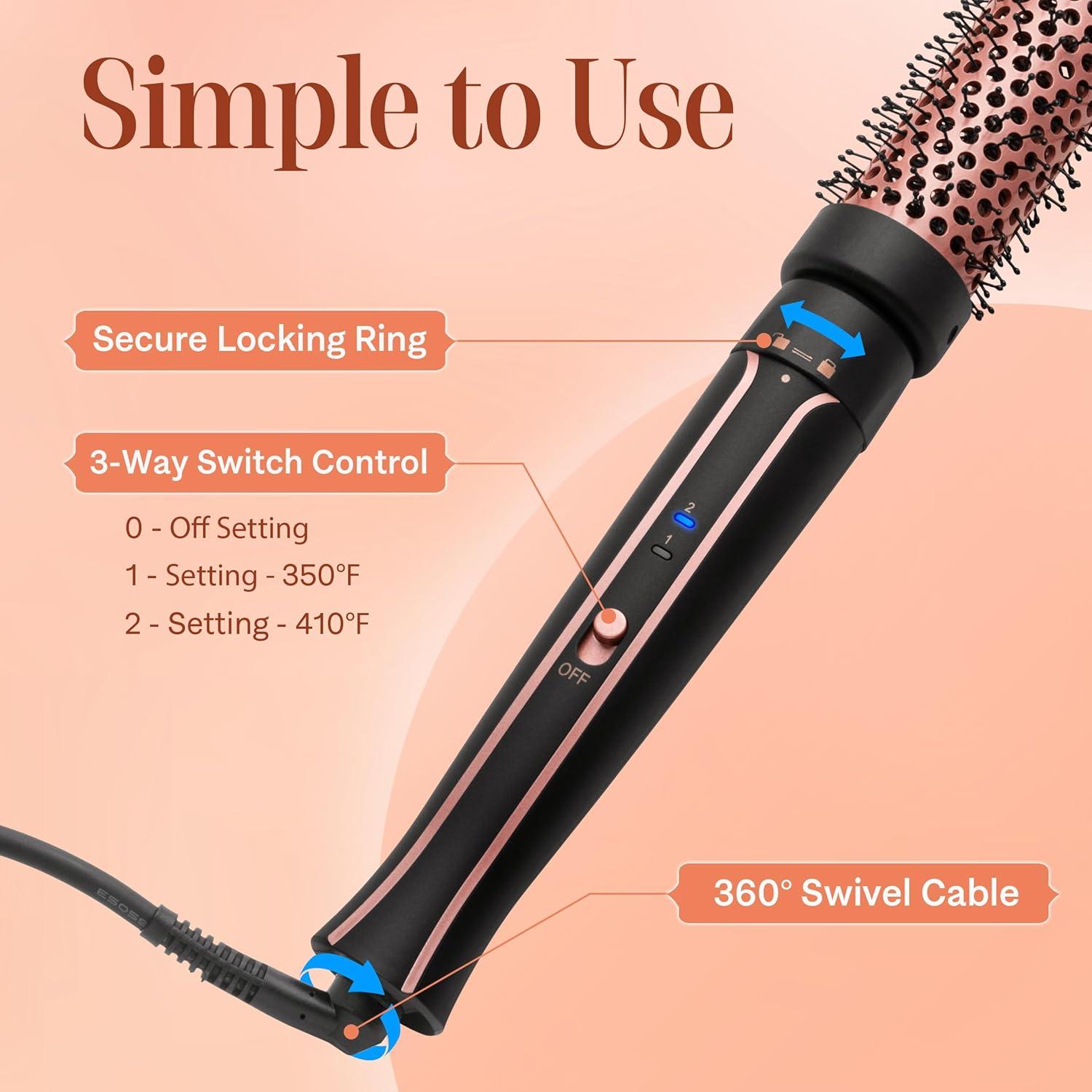 Cepillo Térmico Redondo Asani 1.5" Doble Voltaje 120-240V