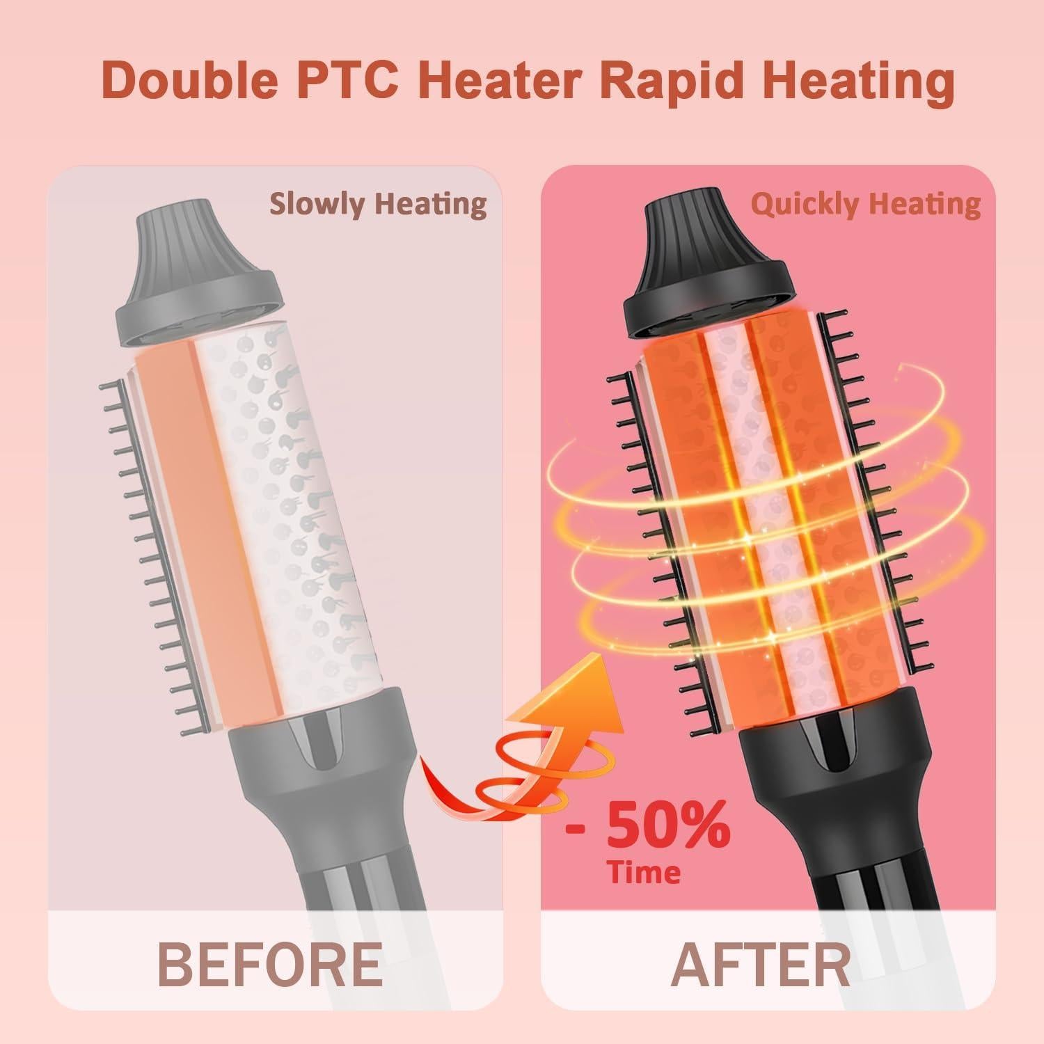 Cepillo Rizador Cerámico Hopopower 3 en 1 1.25" Doble Voltaje