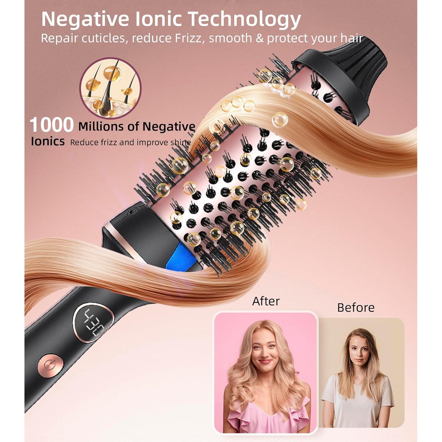 Cepillo Térmico Desalo 1.5" Negro - Voluminizador Iónico