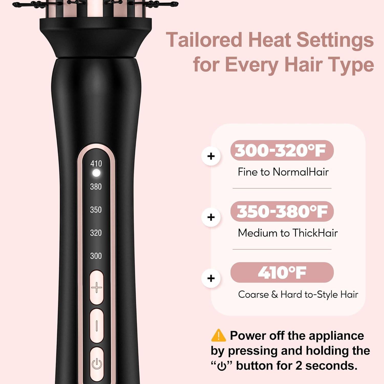 Cepillo Térmico Farery 1.5" 5 Temperaturas para Rizos Voluminosos