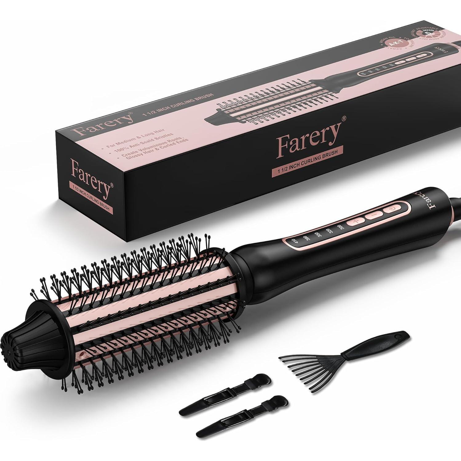 Cepillo Térmico Farery 1.5" 5 Temperaturas para Rizos Voluminosos