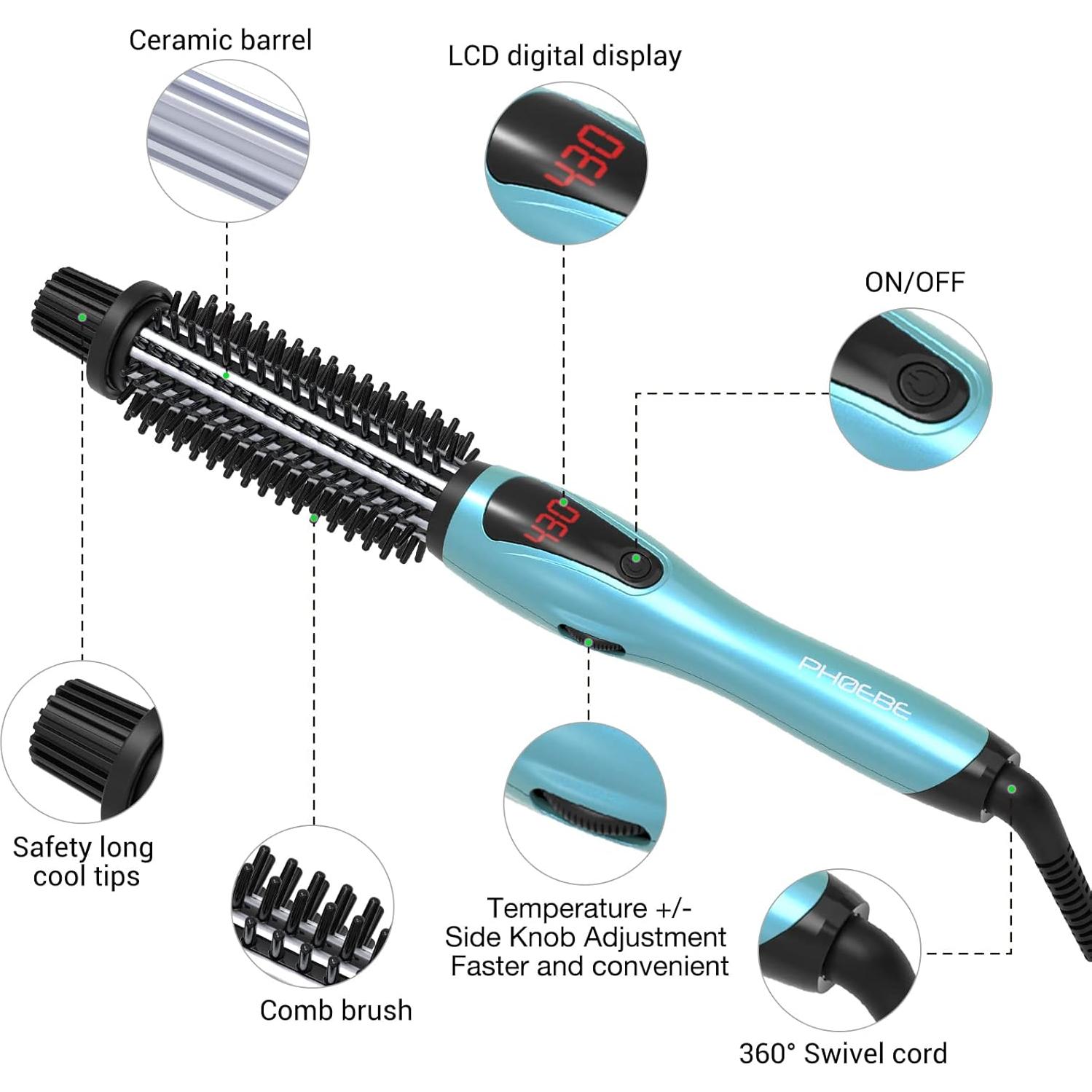 Plancha de Rizar PHOEBE 1" Cerámica Tourmalina Doble Voltaje