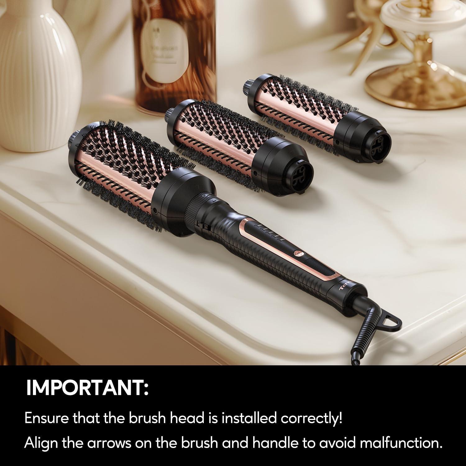 Conjunto de Cepillos Térmicos Terviiix PRO 3 en 1 con 3 Cabezas