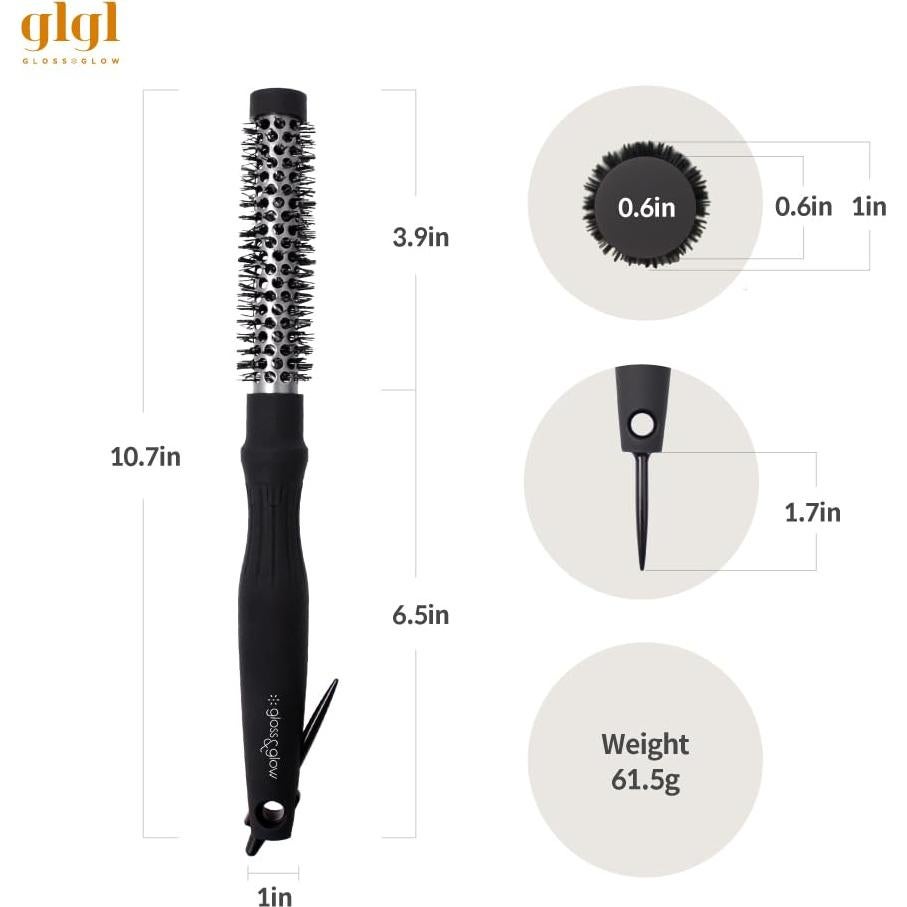 Cepillo Redondo Profesional GLGL 1.5 cm para Volumen y Rizos