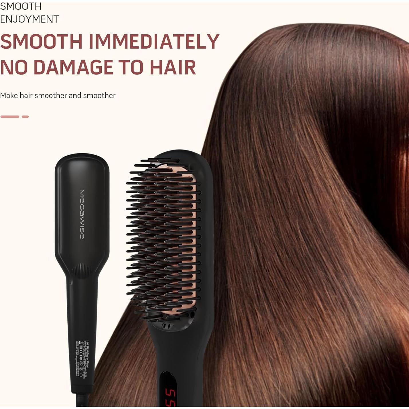 Cepillo Alisador de Cabello MEGAWISE KL-1025 Cerámico 232°C