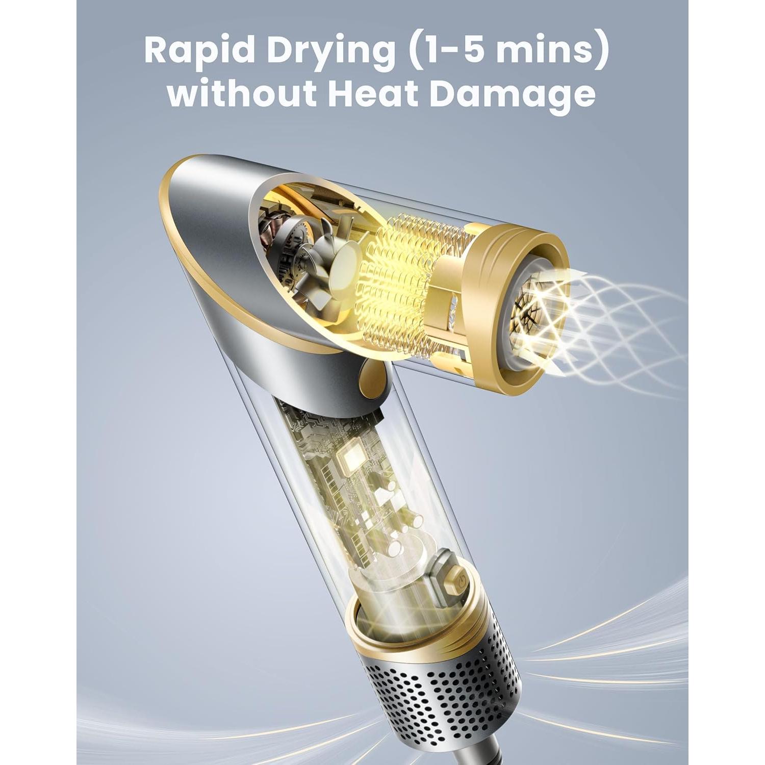 Easywave Estilizador 5 en 1: Secador y Rizador Automático Gris