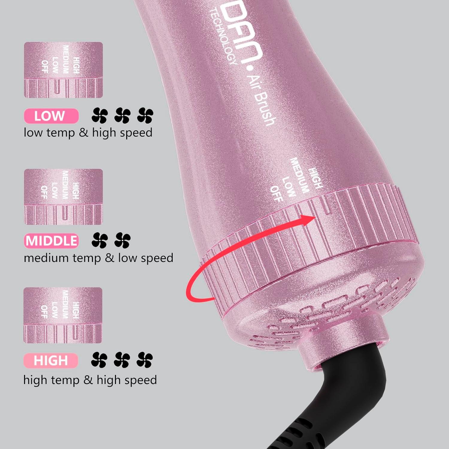 Cepillo Secador de Cabello DAN 2.54 cm Doble Voltaje 110V-240V
