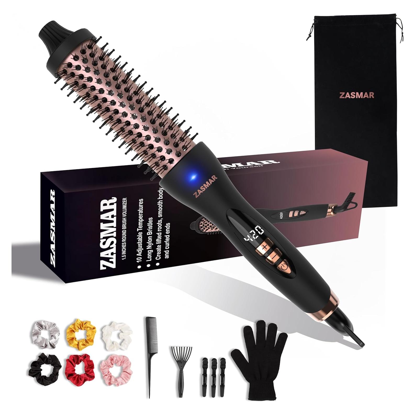 Cepillo Térmico Redondo ZASMAR 1.5" Cerámica 10 Temperaturas