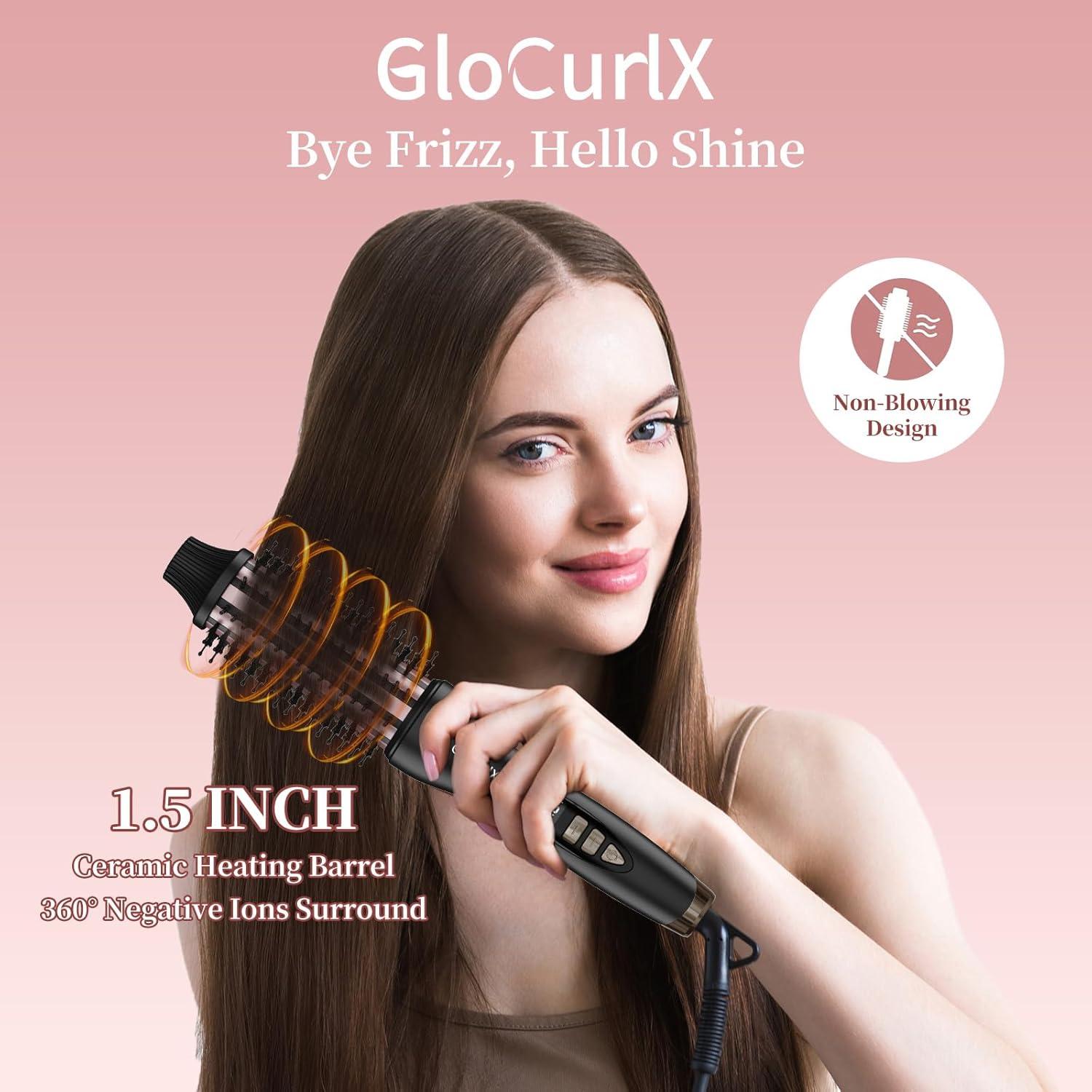 Cepillo Térmico 3 en 1 GlocurlX BS-313US Alisador y Rizador