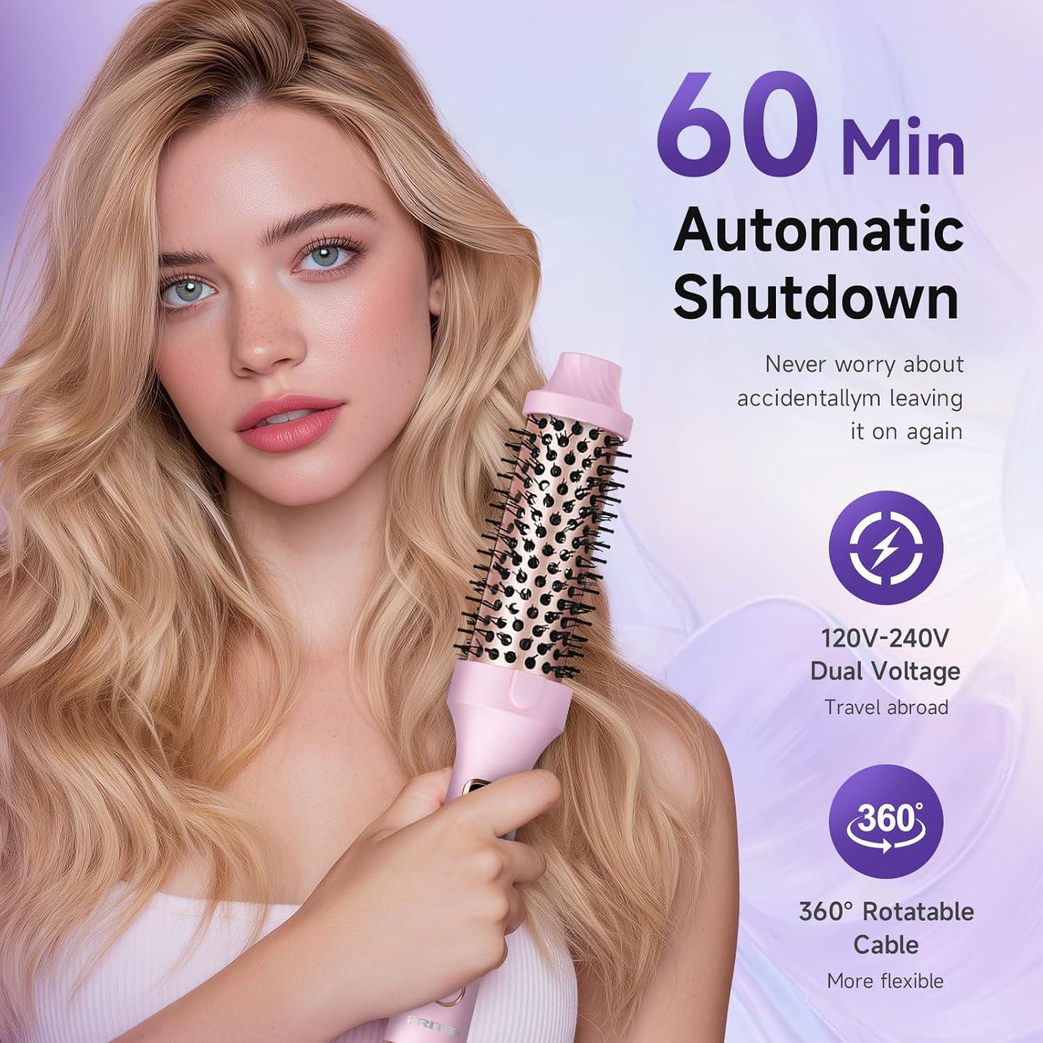 Cepillo Térmico PRITECH 1.5" Cerámico Ajustable Iónico