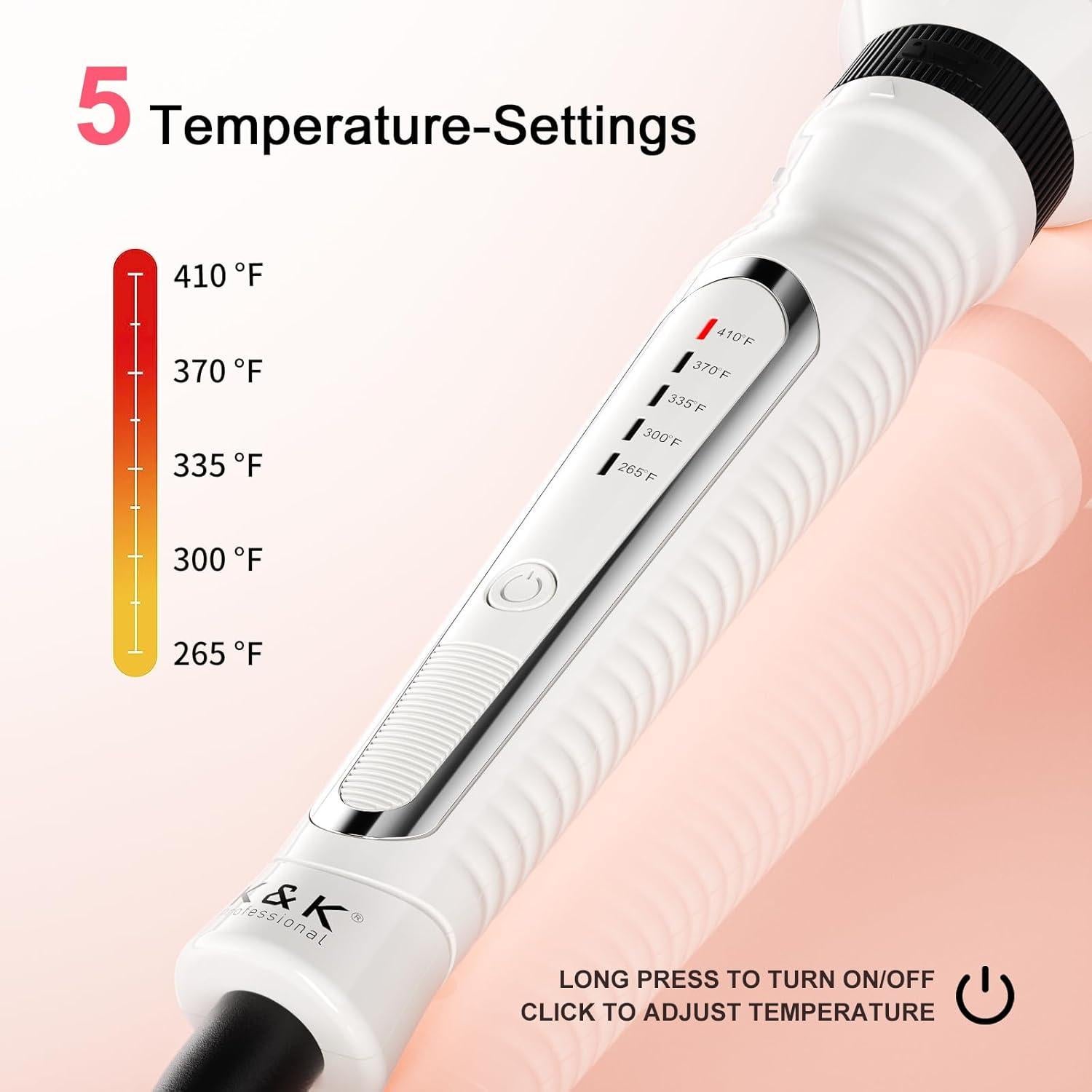 Set de Cepillos Térmicos 3 en 1 K&K - Calentamiento Rápido