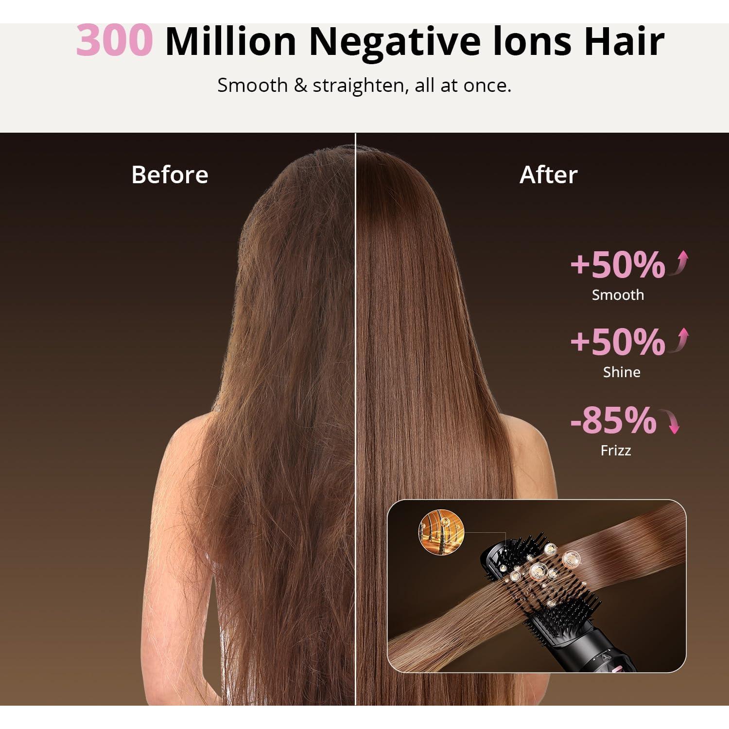 Secador y Estilizador de Cabello 7 en 1 CrazyMar Rosa