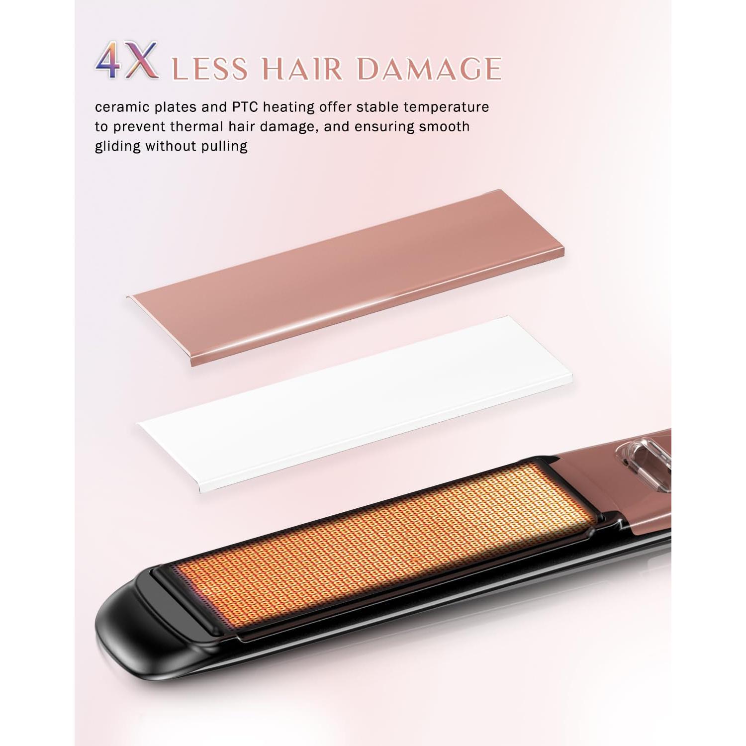 Plancha de Pelo Profesional DORISILK 500°F Cerámica 2 en 1