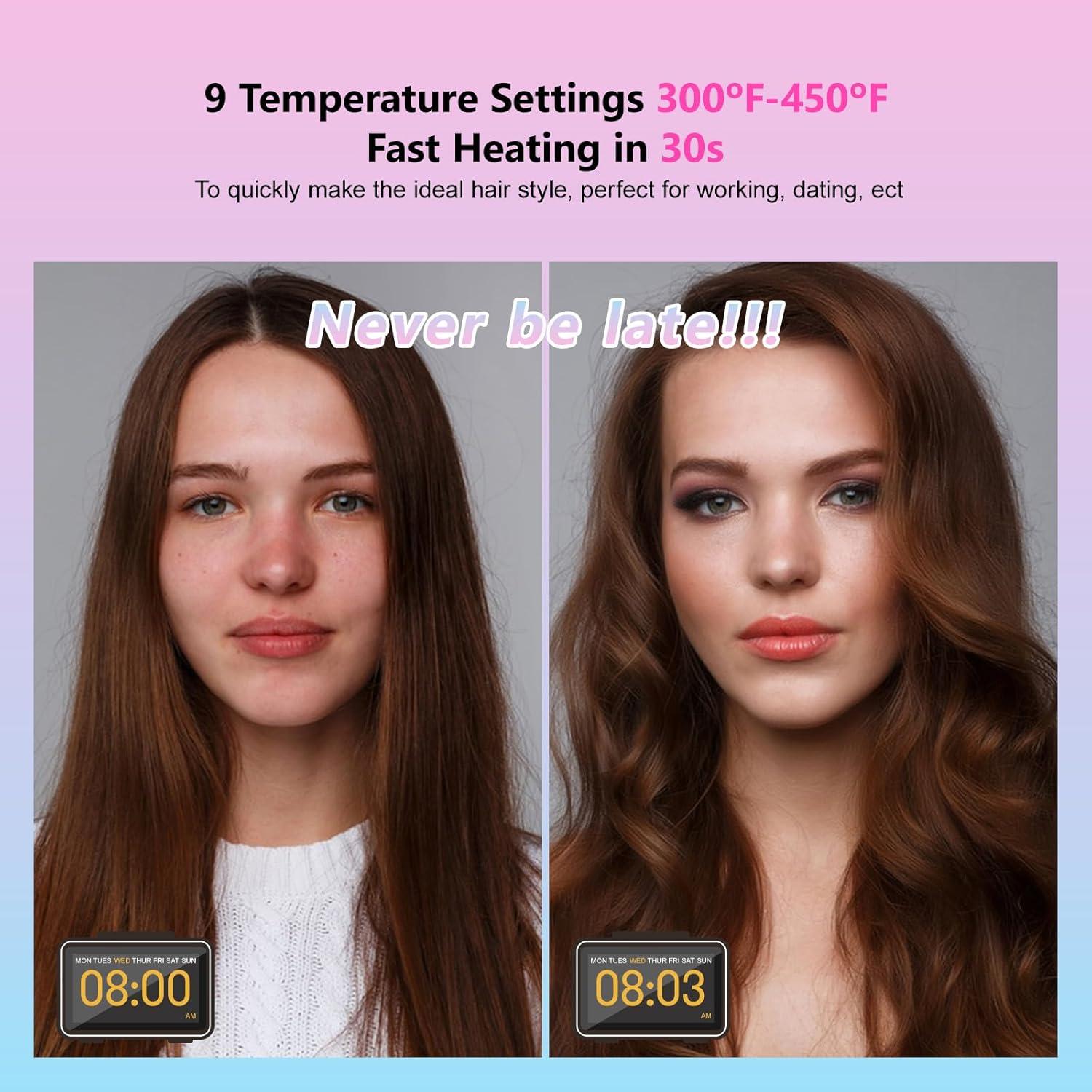 Plancha de Pelo DORISILK 2 en 1 Cerámica 1 Pulgada 450°C